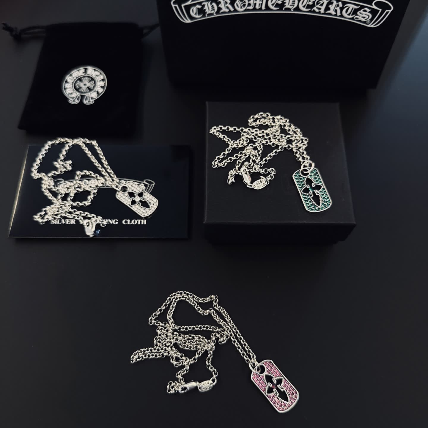 Chrome Hearts Silver Dog Tag Necklace